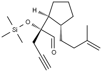 rel-(αR,1S,2R)-2-(3-Methyl-3-buten-1-yl)-α-2-propyn-1-yl-α-[(trimethylsilyl)oxy]cyclopentaneacetaldehyde Structural
