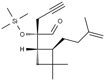 rel-(αR,1R,2S)-3,3-Dimethyl-2-(3-methyl-3-buten-1-yl)-α-2-propyn-1-yl-α-[(trimethylsilyl)oxy]cyclobutaneacetaldehyde Structural