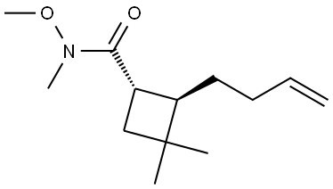 rel-(1R,2S)-2-(3-Buten-1-yl)-N-methoxy-N,3,3-trimethylcyclobutanecarboxamide Structural