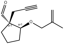 rel-(1R,2S)-2-[(2-Methyl-2-propen-1-yl)oxy]-1-(2-propyn-1-yl)cyclopentanecarboxaldehyde Structural