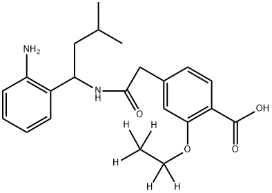 rac-2-Despiperidyl-2-amino Repaglinide-d5 Structural