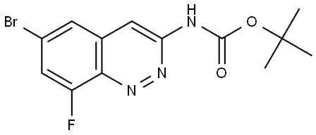 Carbamic acid, N-(6-bromo-8-fluoro-3-cinnolinyl)-, 1,1-dimethylethyl ester Structural
