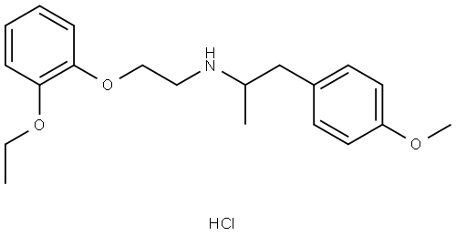 Benzeneethanamine, N-[2-(2-ethoxyphenoxy)ethyl]-4-methoxy-α-methyl-, hydrochloride (1:1) Structural