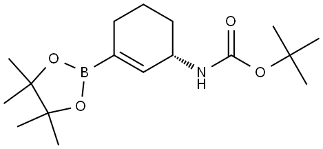 (S)-tert-Butyl (3-(4,4,5,5-tetramethyl-1,3,2-dioxaborolan-2-yl)cyclohex-2-en-1-yl)carbamate Structural