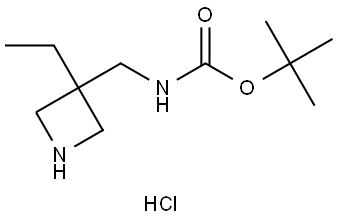 tert-butyl N-[(3-ethylazetidin-3-yl)methyl]carbamate hydrochloride Structural