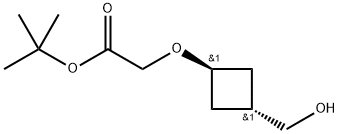 tert-Butyl 2-(trans-3-(hydroxymethyl)cyclobutoxy)acetate Structural