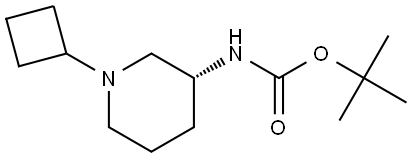 Carbamic acid, N-[(3R)-1-cyclobutyl-3-piperidinyl]-, 1,1-dimethylethyl ester Structural