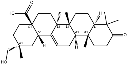 Olean-12-en-28-oic acid, 29-hydroxy-3-oxo-, (20α)- Structural