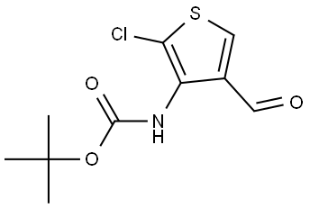 Carbamic acid, N-(2-chloro-4-formyl-3-thienyl)-, 1,1-dimethylethyl ester Structural