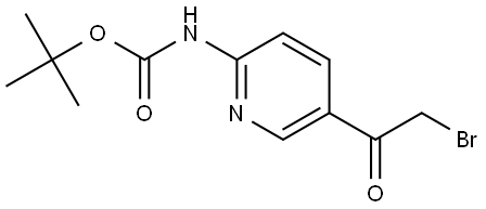 Carbamic acid, N-[5-(2-bromoacetyl)-2-pyridinyl]-, 1,1-dimethylethyl ester Structural