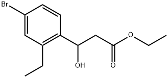 Ethyl 3-(4-bromo-2-ethylphenyl)-3-hydroxypropanoate Structural