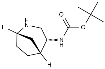 tert-Butyl (1S,4R,5R)-2-azabicyclo[3.2.1]octan-4-ylcarbamate Structural