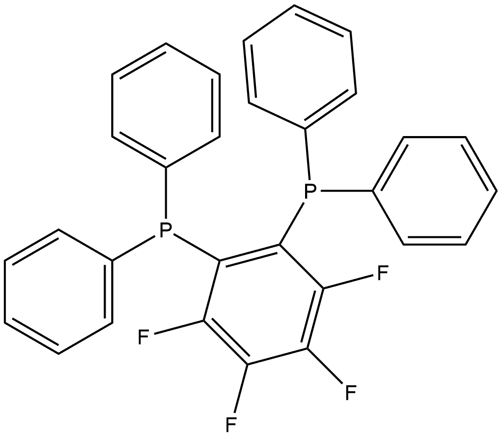 Phosphine, 1,1'-(3,4,5,6-tetrafluoro-1,2-phenylene)bis[1,1-diphenyl- Structural