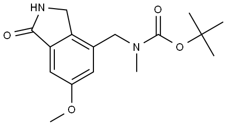 Carbamic acid, N-[(2,3-dihydro-6-methoxy-1-oxo-1H-isoindol-4-yl)methyl]-N-methyl-, 1,1-dimethylethyl ester Structural