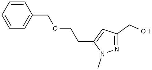 1H-Pyrazole-3-methanol, 1-methyl-5-[2-(phenylmethoxy)ethyl]- Structural