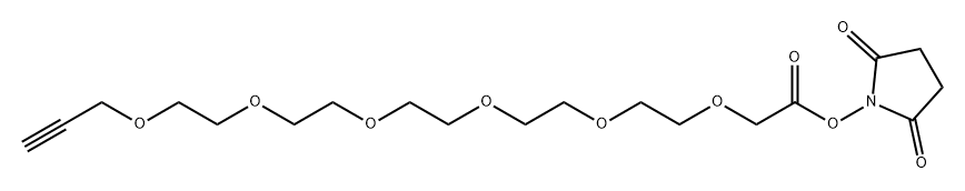 Propargyl-PEG6-CH2COO-NHS ester Structural