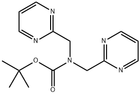 tert-butyl bis(pyrimidin-2-ylmethyl)carbamate Structural