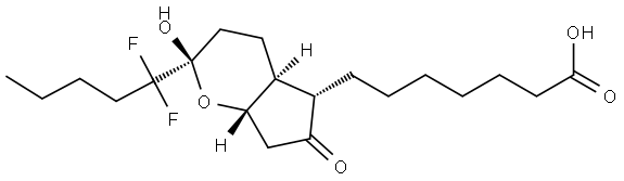 Cyclopenta[b]pyran-5-heptanoic acid, 2-(1,1-difluoropentyl)octahydro-2-hydroxy-6-oxo-, (2S,4aS,5S,7aS)- Structural