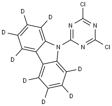 9H-Carbazole-1,2,3,4,5,6,7,8-d8, 9-(4,6-dichloro-1,3,5-triazin-2-yl)- Structural