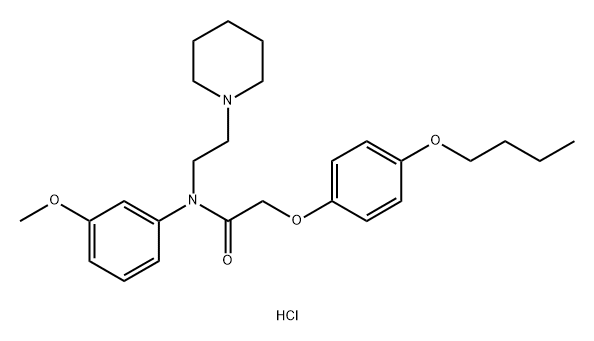 Acetamide, N-(m-anisyl)-2-(p-butoxyphenoxy)-N-(2-piperidinoethyl)-, hydrochloride Structural
