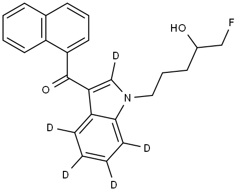 (1-(5-fluoro-4-hydroxypentyl)-1H-indol-3-yl-2,4,5,6,7-d5)(naphthalen-1-yl)methanone Structural