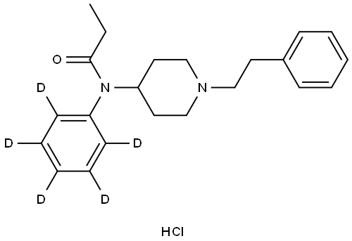 Propanamide, N-(phenyl-2,3,4,5,6-d5)-N-[1-(2-phenylethyl)-4-piperidinyl]-, hydrochloride (1:1) Structural