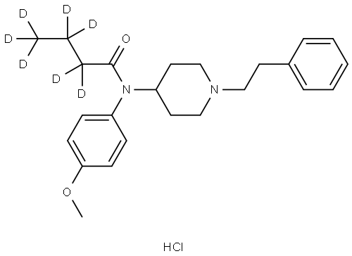 para-methoxy-Butyryl fentanyl-d7 (hydrochloride) (exempt preparation) Structural