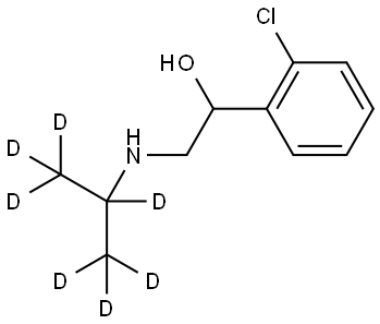 Benzenemethanol, 2-chloro-α-[[[1-(methyl-d3)ethyl-1,2,2,2-d4]amino]methyl]-, (αR)- Structural