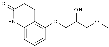 2(1H)-Quinolinone, 3,4-dihydro-5-(2-hydroxy-3-methoxypropoxy)- Structural