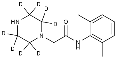 N-(2,6-Dimethylphenyl)-1-piperazine-D8 Structural