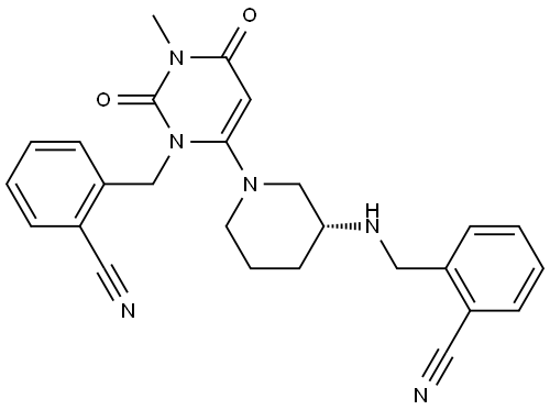 (R)-2-(((1-(3-(2-Cyanobenzyl)-1-methyl-2,6-dioxo-1,2,3,6-tetrahydropyrimidin-4-yl)piperidin-3-yl)amino)methyl)benzonitrile (Alogliptin Impurity) Structural