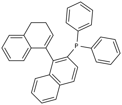 (R)-(3',4'-Dihydro-[1,1'-binaphthalen]-2-yl)diphenylphosphane Structural