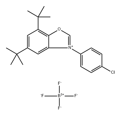 Benzoxazolium, 3-(4-chlorophenyl)-5,7-bis(1,1-dimethylethyl)-, tetrafluoroborate(1-) (1:1) Structural