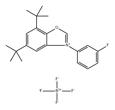 Benzoxazolium, 5,7-bis(1,1-dimethylethyl)-3-(3-fluorophenyl)-, tetrafluoroborate(1-) (1:1) Structural
