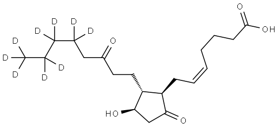 13,14-Dihydro-15-keto-PGE2-d9 Structural