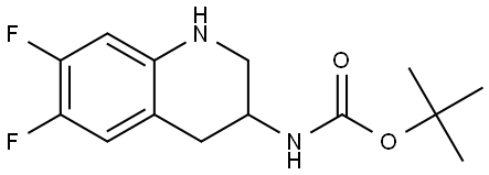 Carbamic acid, N-(6,7-difluoro-1,2,3,4-tetrahydro-3-quinolinyl)-, 1,1-dimethylethyl ester Structural