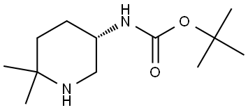 Carbamic acid, N-[(3S)-6,6-dimethyl-3-piperidinyl]-, 1,1-dimethylethyl ester Structural