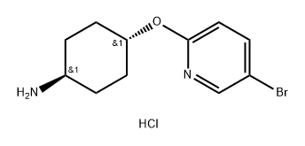 rac-(1r,4r)-4-[(5-bromopyridin-2-yl)oxy]cyclohexan-1-amine dihydrochloride, trans Structural