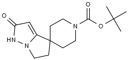 tert-Butyl 2'-oxo-1',2',5',6'-tetrahydrospiro[piperidine-4,4'-pyrrolo[1,2-b]pyrazole]-1-carboxylate Structural