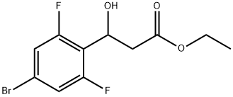 Ethyl 3-(4-bromo-2,6-difluorophenyl)-3-hydroxypropanoate Structural