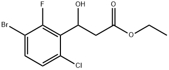 Ethyl 3-(3-bromo-6-chloro-2-fluorophenyl)-3-hydroxypropanoate Structural