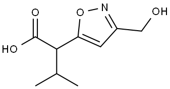 5-Isoxazoleacetic acid, 3-(hydroxymethyl)-α-(1-methylethyl)- Structural