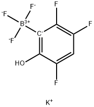 potassium trifluoro(2,3,5-trifluoro-6-hydroxyphenyl)borate Structural