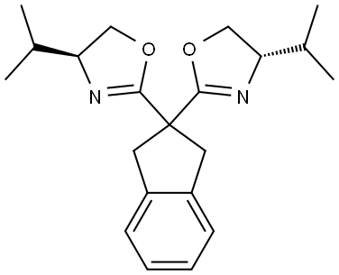 Oxazole, 2,2′-(1,3-dihydro-2H-inden-2-ylidene)bis[4,5-dihydro-4-(1-methylethyl)-, (4S,4′S)- Structural