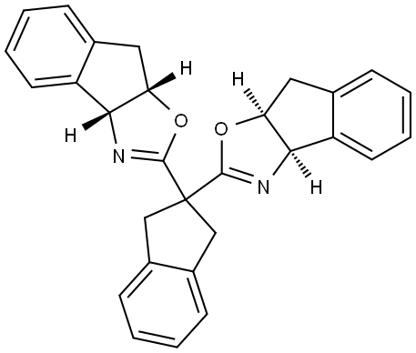 8H-Indeno[1,2-d]oxazole, 2,2′-(1,3-dihydro-2H-inden-2-ylidene)bis[3a,8a-dihydro-, (3aR,3′aR,8aS,8′aS)- Structural