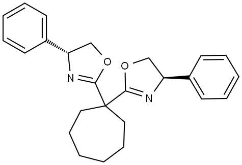 Oxazole, 2,2′-cycloheptylidenebis[4,5-dihydro-4-phenyl-, (4R,4′R)- Structural