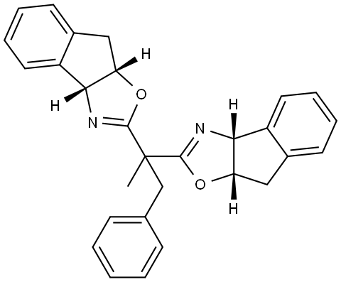 8H-Indeno[1,2-d]oxazole, 2,2′-(1-methyl-2-phenylethylidene)bis[3a,8a-dihydro-, (3aR,3′aR,8aS,8′aS)- Structural