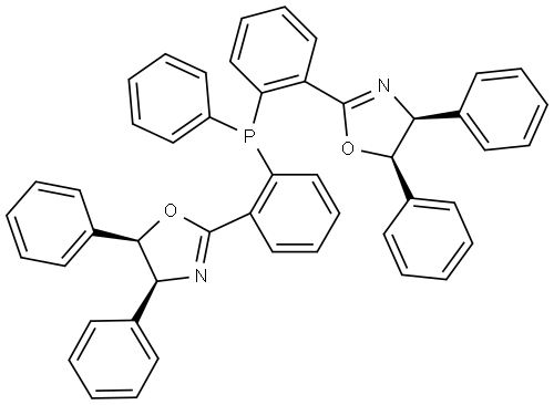Oxazole, 2,2′-[(phenylphosphinidene)di-2,1-phenylene]bis[4,5-dihydro-4,5-diphenyl-, (4S,4′S,5R,5′R)- Structural