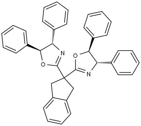Oxazole, 2,2′-(1,3-dihydro-2H-inden-2-ylidene)bis[4,5-dihydro-4,5-diphenyl-, (4S,4′S,5S,5′S)- Structural