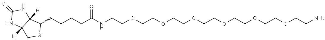1H-Thieno[3,4-d]imidazole-4-pentanamide, N-(20-amino-3,6,9,12,15,18-hexaoxaeicos-1-yl)hexahydro-2-oxo-, (3aS,4S,6aR)- Structural